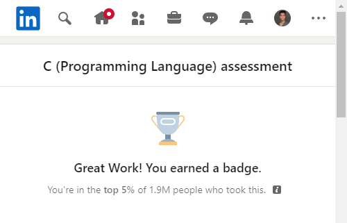 C LinkedIn Skills Assessment